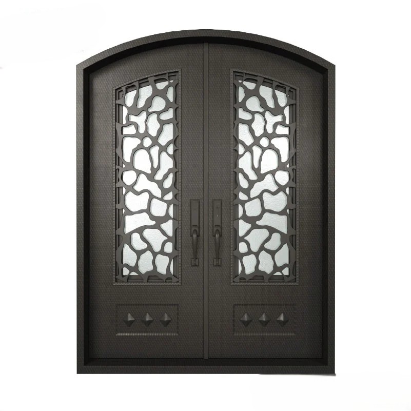 Double Entry Iron Decorative Steel Door | MT-SD-0045